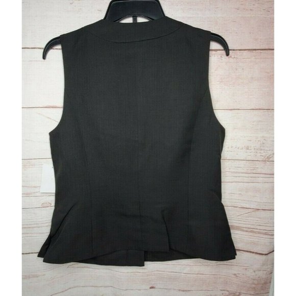Cintas XS Women Hidden Button Polyester Black Suit Vest With 2 Pockets - Picture 3 of 12
